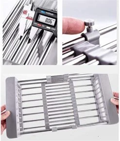 IBright Verstelbare Keukenrek - Gootsteen Mand - Afdruiprek – Vergiet – Verstelbaar In Lengte - Uitschuifbaar - RVS Grijs 5 IBright Verstelbare Keukenrek - Gootsteen Mand - Afdruiprek – Vergiet – Verstelbaar In Lengte - Uitschuifbaar - RVS Grijs -bol winkel 1017x1200 4