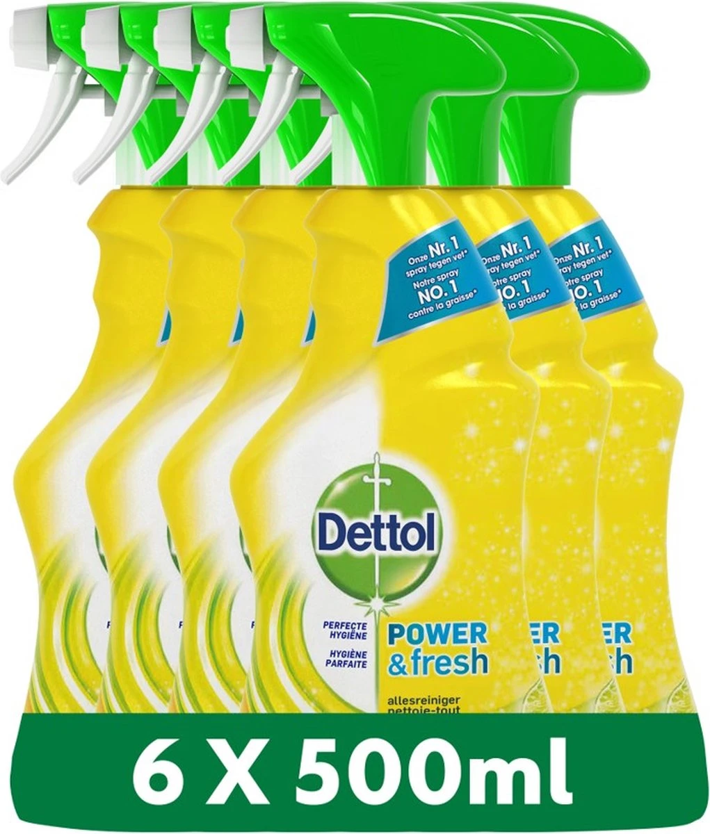 Dettol - Power & Fresh - Allesreinger Spray - Citrus - 6 x 500 ml Dettol - Power & Fresh - Allesreinger Spray - Citrus - 6 X 500 Ml -bol winkel 1021x1200 4