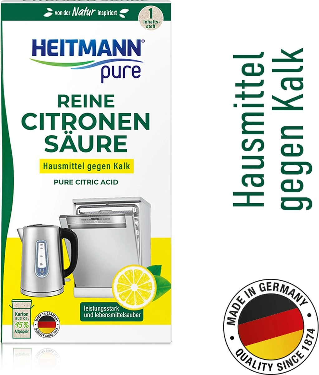 HEITMANN pure Ontkalker- Citroenzuur Ontkalker, Natuurvriendelijke Kalkreiniger voor een Hygiënische Reiniging - poeder, 1x 350 g HEITMANN Pure Ontkalker- Citroenzuur Ontkalker, Natuurvriendelijke Kalkreiniger Voor Een Hygiënische Reiniging - Poeder, 1x 350 G -bol winkel 1023x1200 2