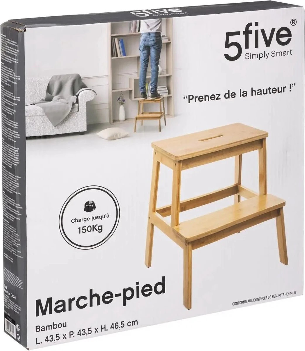 5Five - Bamboe keukentrapje/opstapje met 2 treden 47 cm - Keuken/badkamer krukjes 5Five - Bamboe Keukentrapje/opstapje Met 2 Treden 47 Cm - Keuken/badkamer Krukjes -bol winkel 1043x1200 1