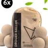 Drogerballen - Droogballen - Wasdrogerballen - Dryerballs - 6 Stuks - XL Formaat - Wol - Set