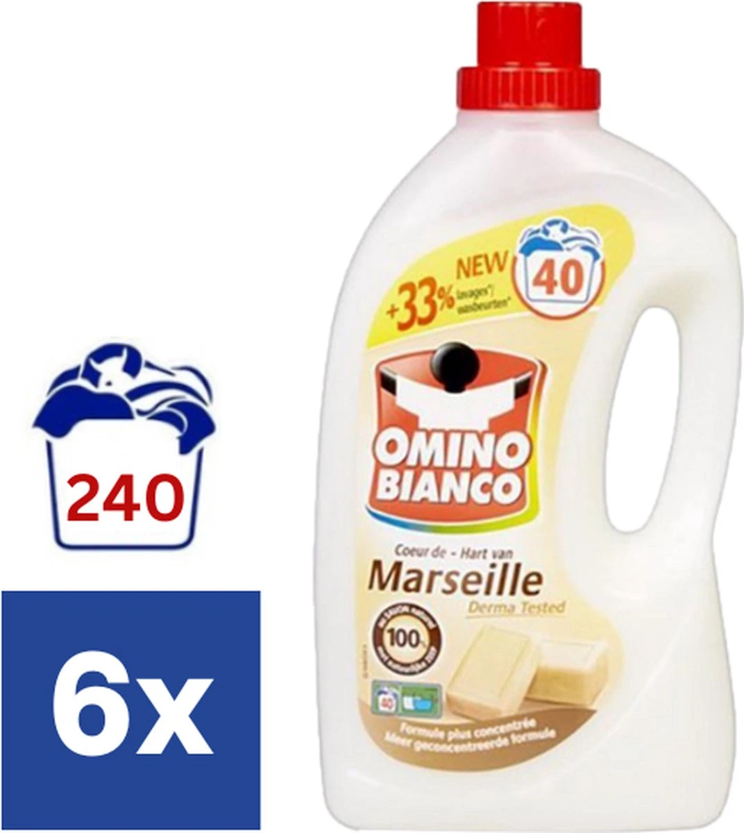 Omino Bianco Hart van Marseille Vloeibaar Wasmiddel (Voordeelverpakking) - 6 x 2l (240 wasbeurten) Omino Bianco Hart Van Marseille Vloeibaar Wasmiddel (Voordeelverpakking) - 6 X 2l (240 Wasbeurten) -bol winkel 1072x1200 1