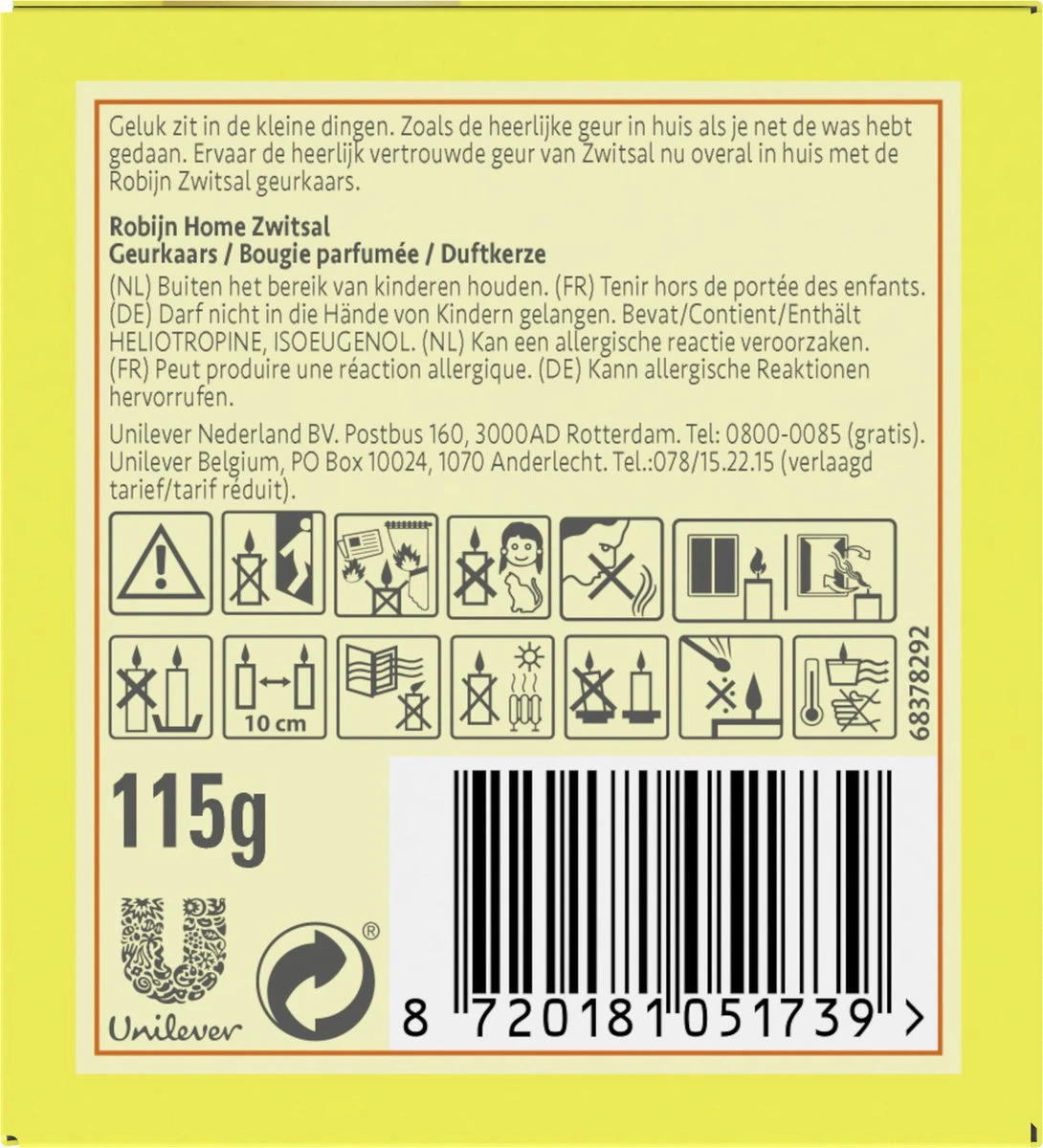 Robijn Zwitsal - Home Geurkaars - 115 gram Robijn Zwitsal - Home Geurkaars - 115 Gram -bol winkel 1090x1200 1