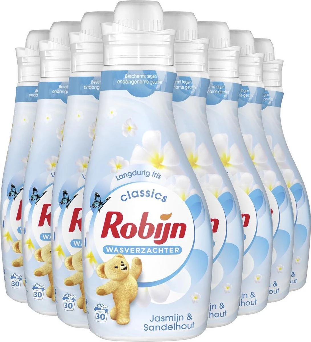 Robijn Jasmijn & Sandelhout Wasverzachter - 8 x 30 wasbeurten- Voordeelverpakking Robijn Jasmijn & Sandelhout Wasverzachter - 8 X 30 Wasbeurten- Voordeelverpakking -bol winkel 1091x1200 3