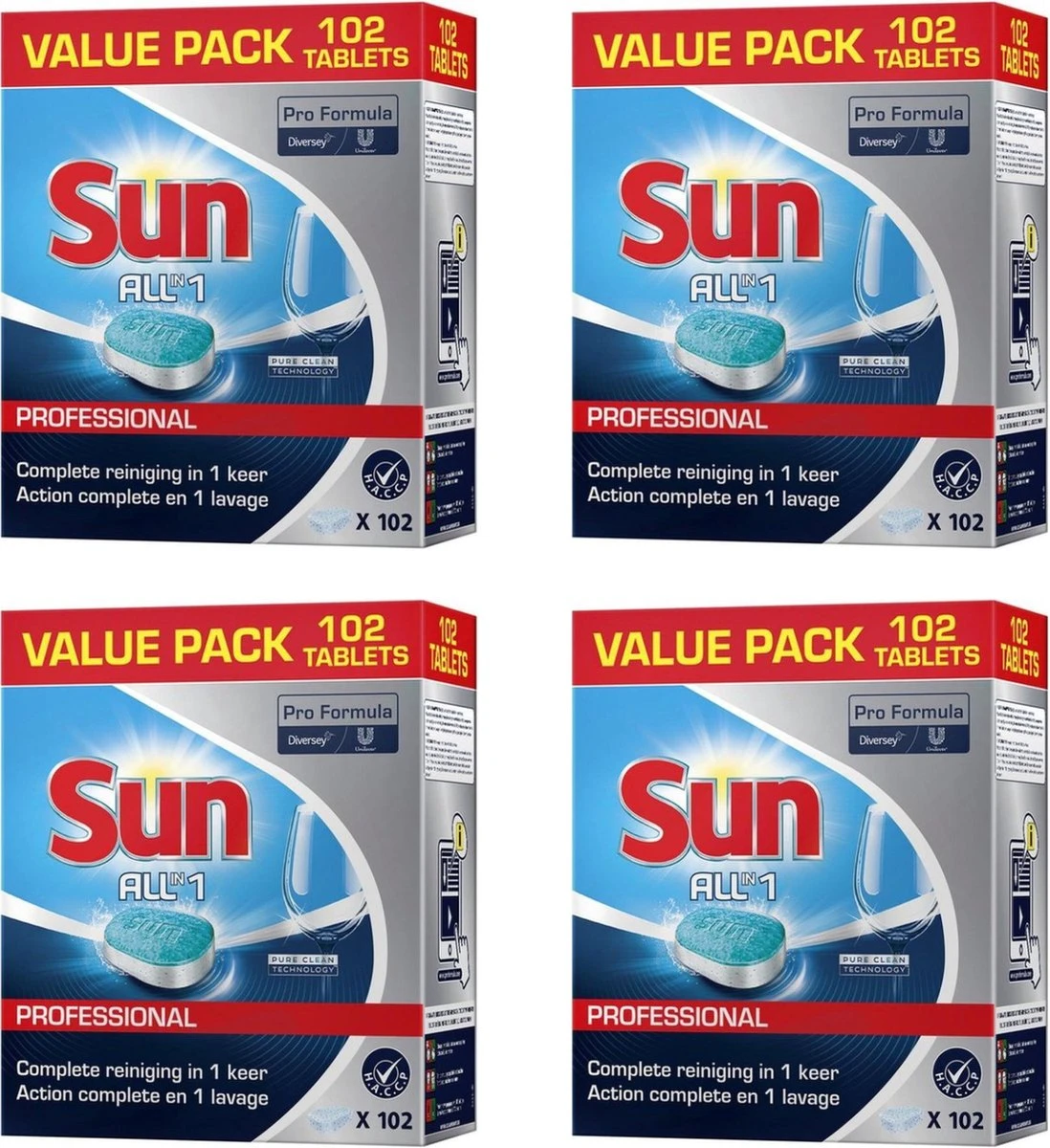 Sun Pro Formula All-in-1 Vaatwastabletten - Jaarbox - 4 x102 st SUN® Sun Pro Formula All-in-1 Vaatwastabletten - Jaarbox - 4 X102 St -bol winkel 1098x1200 1