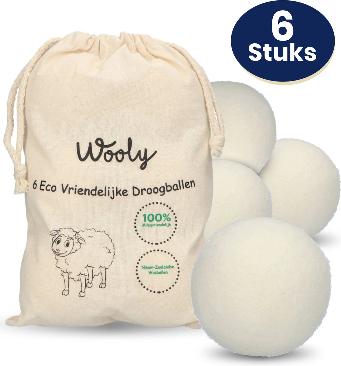 Wooly Drogerballen - 6 Wasdroger Ballen - Duurzaam - Wol - Herbruikbare Wasballen - Wasbol - Wasverzachter Wooly Drogerballen - 6 Wasdroger Ballen - Duurzaam - Wol - Herbruikbare Wasballen - Wasbol - Wasverzachter -bol winkel 1119x1200 2