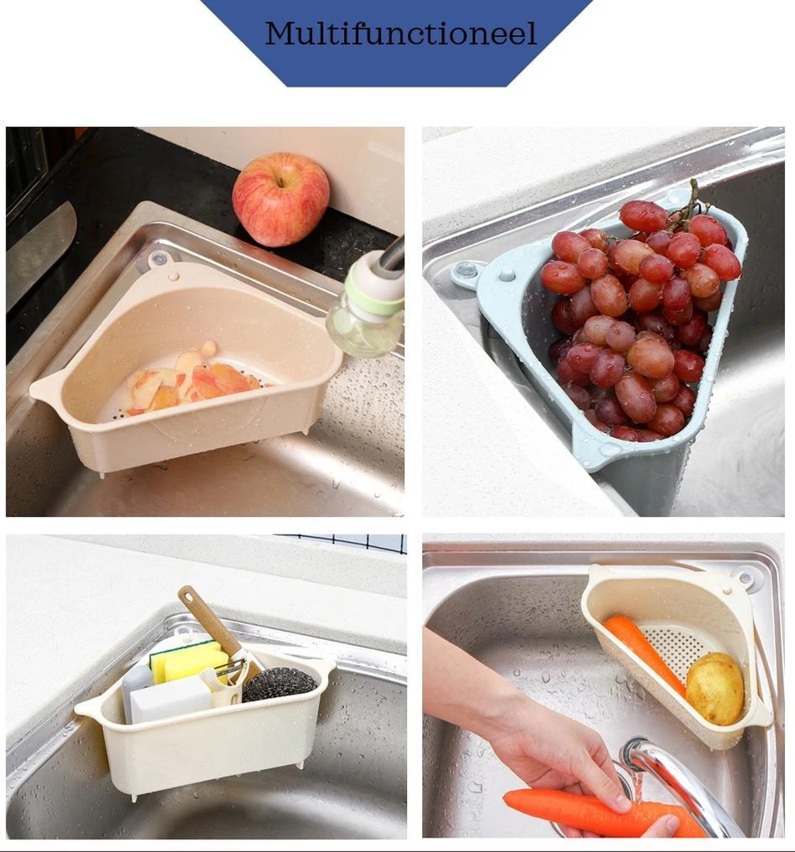 Cless - gootsteenzeef – grijs zeef – gootsteen afvalbakje – opvangbakje – spoelbak – afdruipbakje Cless - Gootsteenzeef – Grijs Zeef – Gootsteen Afvalbakje – Opvangbakje – Spoelbak – Afdruipbakje -bol winkel 1119x1200 4