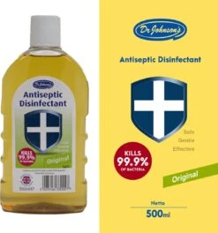 Dr Johnsons Ontsmettingsmiddel - 6 X 500ml Voordeelverpakking - Dettol Antiseptic Alternatief 2 Dr Johnsons Ontsmettingsmiddel - 6 X 500ml Voordeelverpakking - Dettol Antiseptic Alternatief -bol winkel 1124x1200