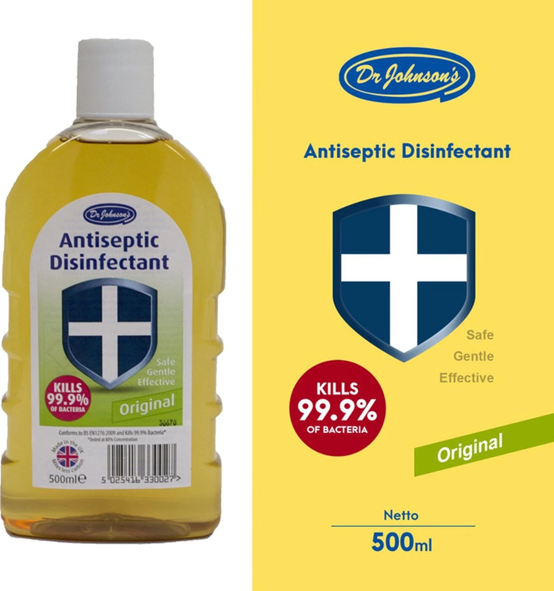 Dr johnsons Ontsmettingsmiddel - 6 x 500ml Voordeelverpakking - dettol antiseptic alternatief Dr Johnsons Ontsmettingsmiddel - 6 X 500ml Voordeelverpakking - Dettol Antiseptic Alternatief -bol winkel