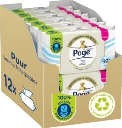 Page Puur Vochtig Toiletpapier - Extra Duurzaam Vochtig Wc Papier - 12 X 38 Stuks - Voordeelverpakking -bol winkel 1140x1200 3