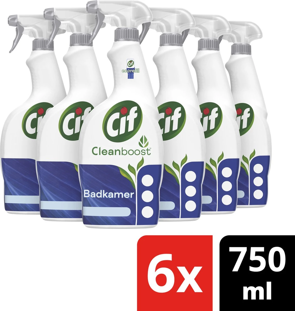 Cif CleanBoost Power & Shine Badkamer Spray - 6 x 750 ml - Voordeelverpakking Cif CleanBoost Power & Shine Badkamer Spray - 6 X 750 Ml - Voordeelverpakking -bol winkel 1140x1200 6