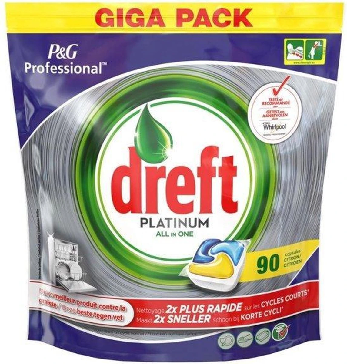 Dreft Platinum - All in one Lemon - 3 x 90 (270) Stuks - Vaatwastabletten - voordeelverpakking Dreft Platinum - All In One Lemon - 3 X 90 (270) Stuks - Vaatwastabletten - Voordeelverpakking -bol winkel