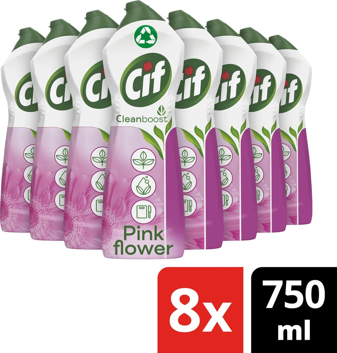 Cif CleanBoost Cream Pink Schuurmiddel - 8 x 750 ml - Voordeelverpakking Cif CleanBoost Cream Pink Schuurmiddel - 8 X 750 Ml - Voordeelverpakking -bol winkel 1147x1200 4