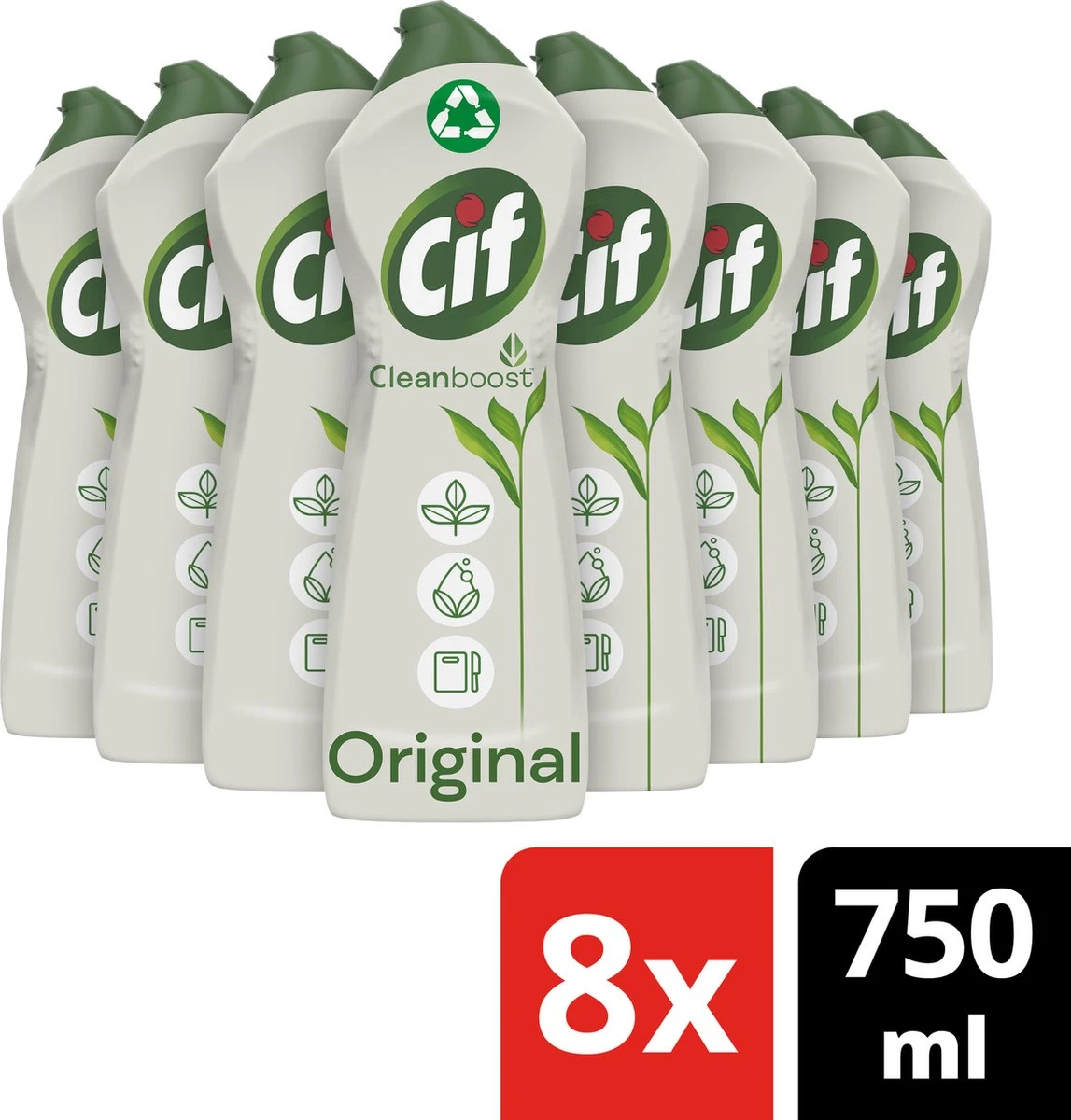 Cif CleanBoost Cream Original Schuurmiddel - 8 x 750 ml - Voordeelverpakking Cif CleanBoost Cream Original Schuurmiddel - 8 X 750 Ml - Voordeelverpakking -bol winkel 1147x1200 6