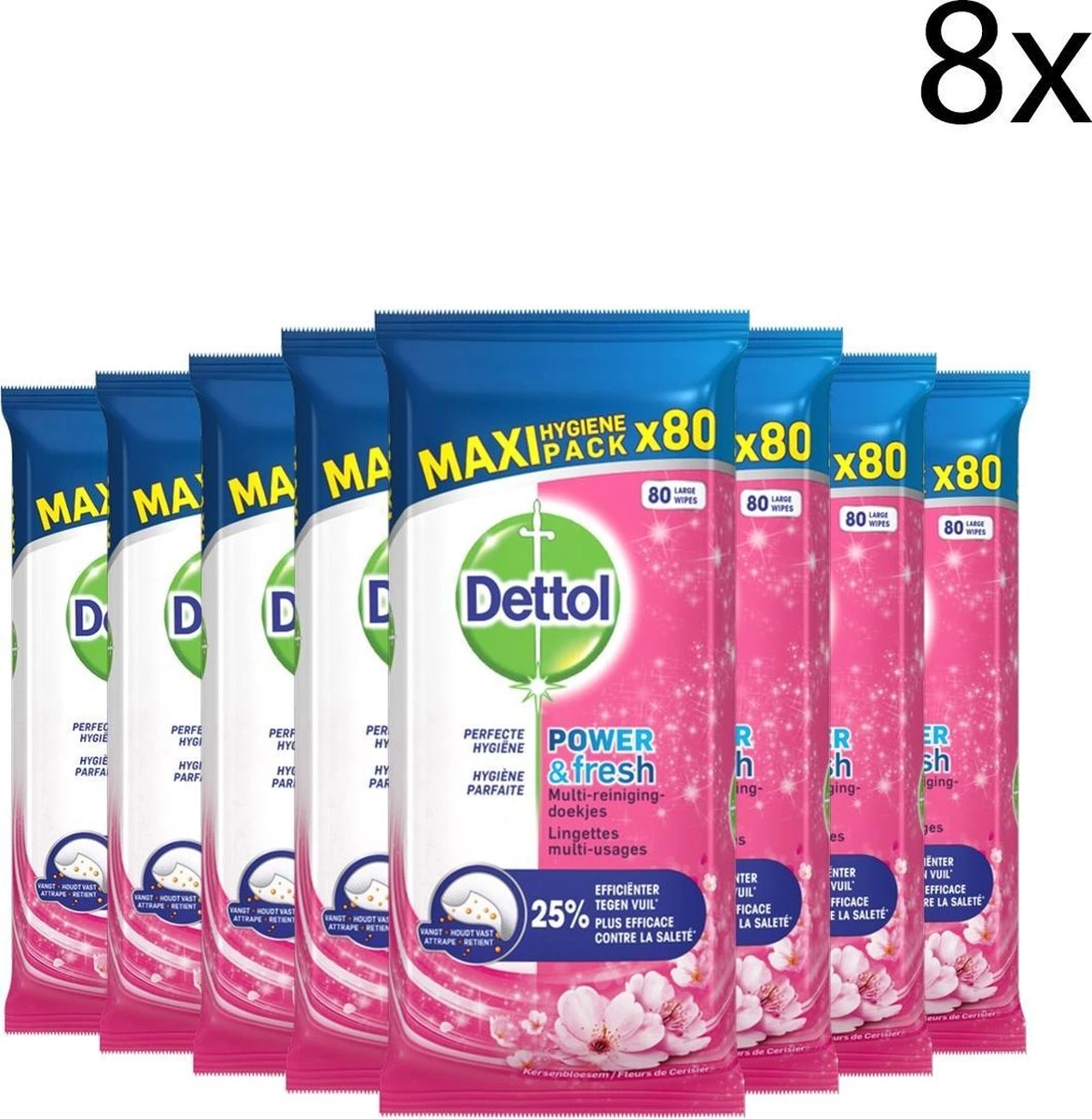 Dettol - Schoonmaakdoekjes - Power & Fresh - Kersenbloesem - 80 stuks x8 Dettol - Schoonmaakdoekjes - Power & Fresh - Kersenbloesem - 80 Stuks X8 -bol winkel 1171x1200 1