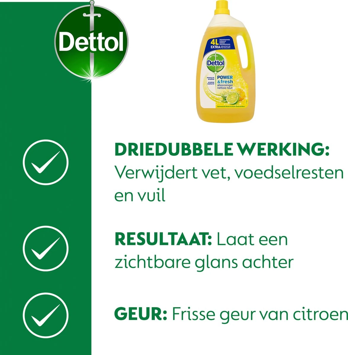 Dettol - Power & Fresh - Allesreiniger - Citrus - 3 x 4 Liter Dettol - Power & Fresh - Allesreiniger - Citrus - 3 X 4 Liter -bol winkel 1175x1200 4