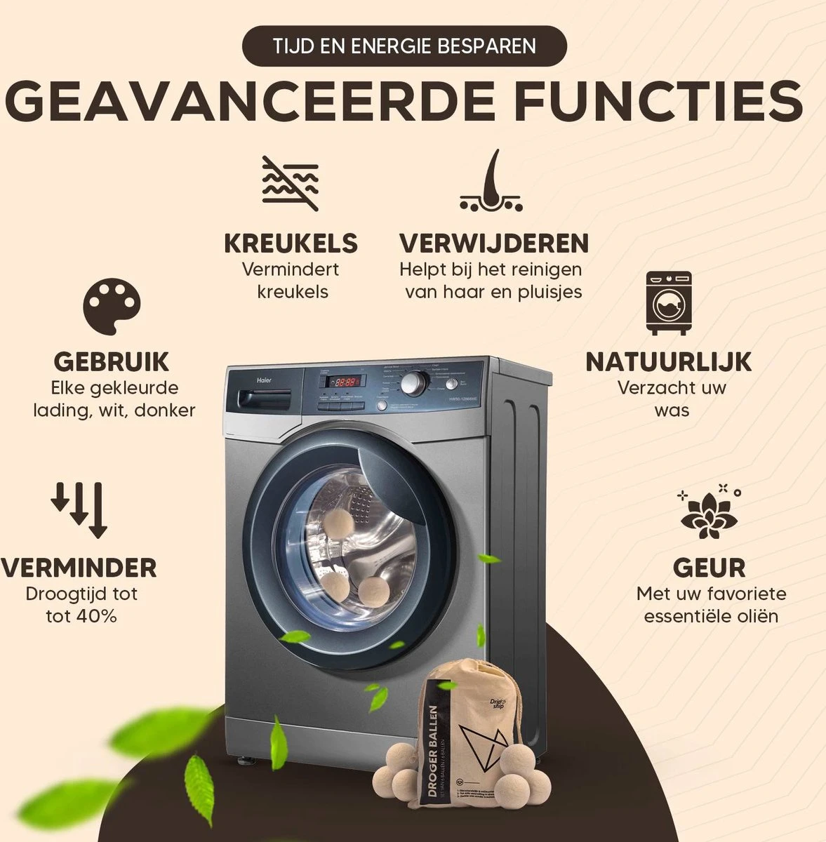 Drogerballen - Droogballen - Wasdrogerballen - Dryerballs - 6 Stuks - XL Formaat - Wol - Set Drogerballen - Droogballen - Wasdrogerballen - Dryerballs - 6 Stuks - XL Formaat - Wol - Set -bol winkel 1177x1200 4