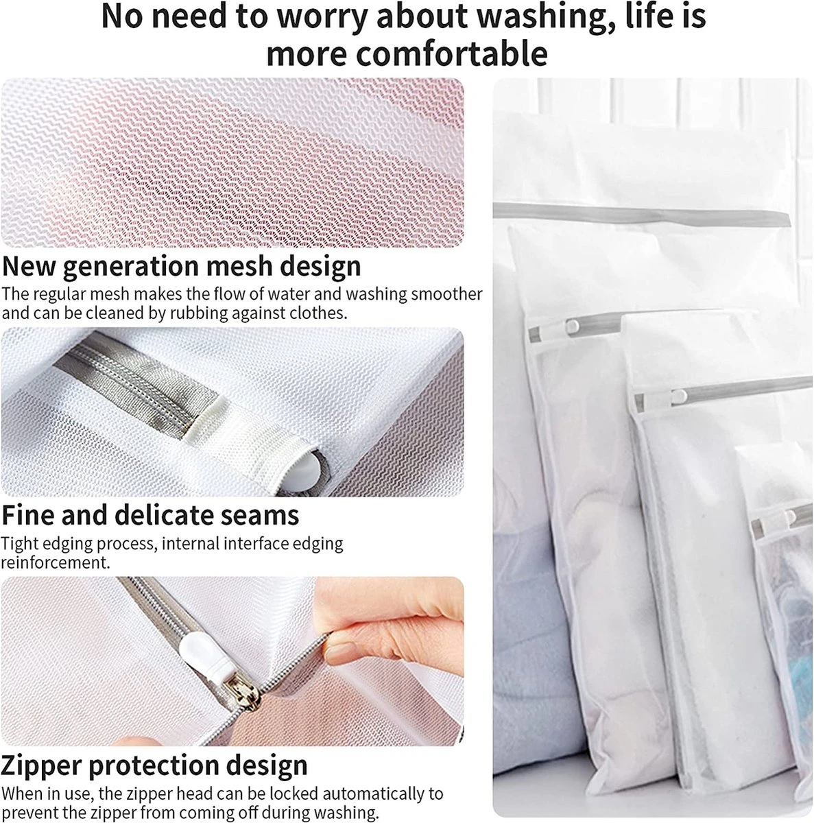 BOTC Waszakken - Wasnetten - Set van 5 - Bescherm je Wasgoed en Wasmachine - Transparant BOTC Waszakken - Wasnetten - Set Van 5 - Bescherm Je Wasgoed En Wasmachine - Transparant -bol winkel 1187x1200 3