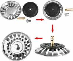 Afvoerzeef Roestvrijstaal - Gootsteen Zeef - Gootsteen Stopper - RVS - 80mm -bol winkel 1200x1007