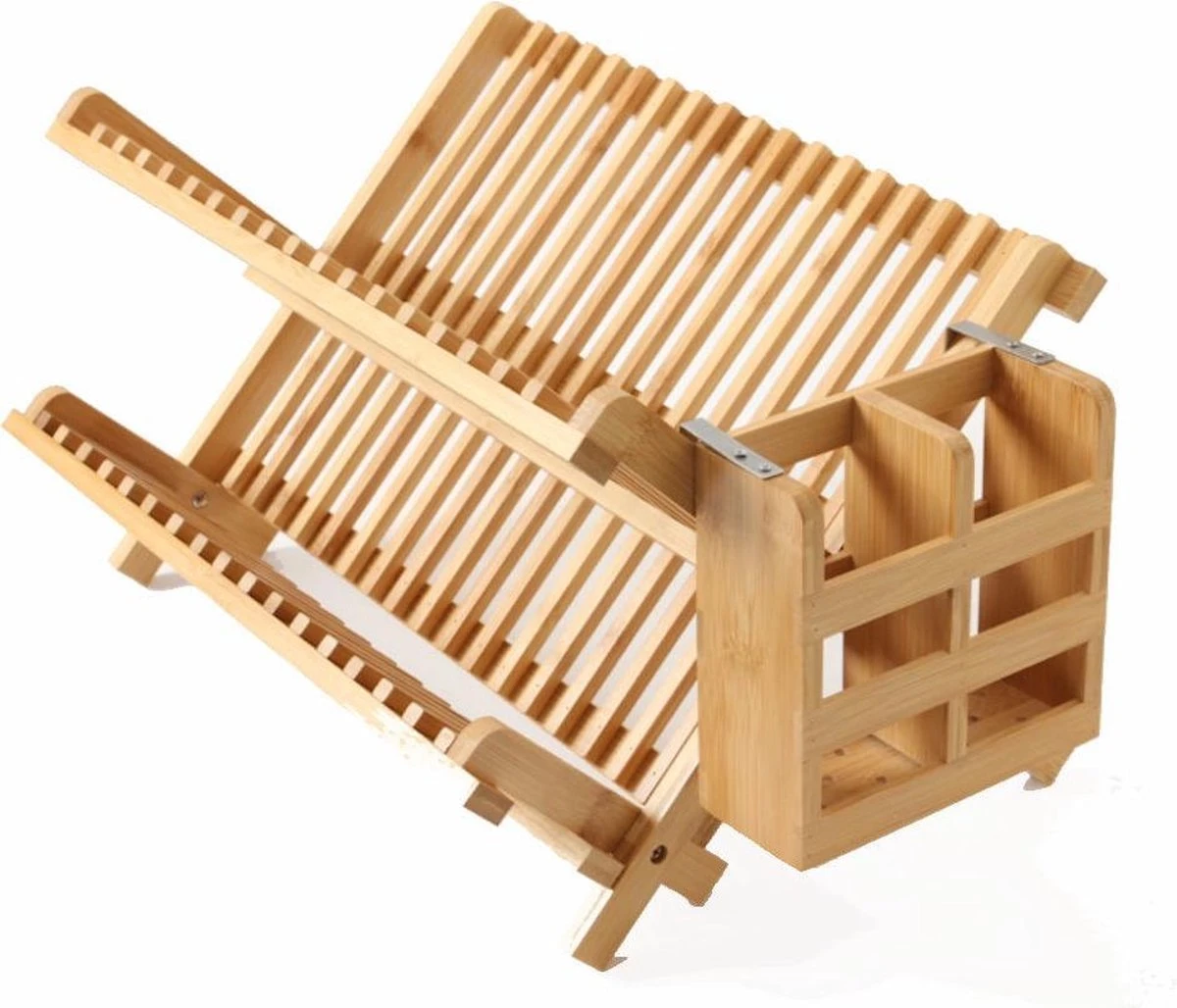 Decopatent® Afdruiprek voor Afwas - Bamboe - Hout - Inklapbaar Afdruiprek - Afwasrekje inclusief bestekhouder - Afwas Druiprek Merkloos Decopatent® Afdruiprek Voor Afwas - Bamboe - Hout - Inklapbaar Afdruiprek - Afwasrekje Inclusief Bestekhouder - Afwas Druiprek -bol winkel 1200x1028 3