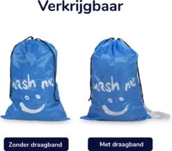Wonair - Waszakken Voor Wasgoed - 60x90cm - Hemelsblauw - Met Trekkoord -bol winkel 1200x1055 3