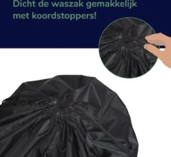 Wonair - Grote Waszak - Laundry Bag - Wash Me - 60x90cm - Zwart - Met Trekkoord 6 Wonair - Grote Waszak - Laundry Bag - Wash Me - 60x90cm - Zwart - Met Trekkoord -bol winkel 1200x1097 4