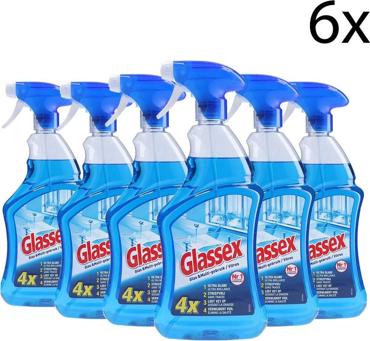 Glassex Glas & Multi Schoonmaak Spray - 750ml x6 Glassex Glas & Multi Schoonmaak Spray - 750ml X6 -bol winkel 1200x1108 2