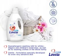 Lovela - Wasmiddel - Hypoallergene Melk - Voor Het Wassen Van Baby & Witte Kleding - 4,5l -bol winkel 1200x1115