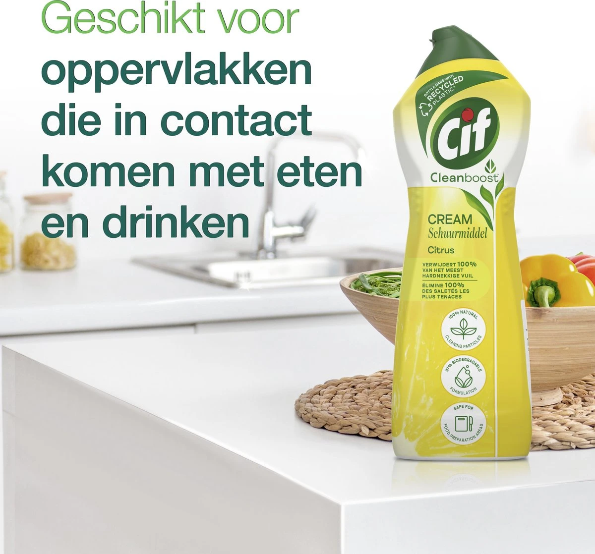 Cif CleanBoost Cream Citroen Schuurmiddel - 8 x 750 ml - Voordeelverpakking Cif CleanBoost Cream Citroen Schuurmiddel - 8 X 750 Ml - Voordeelverpakking -bol winkel 1200x1118 5