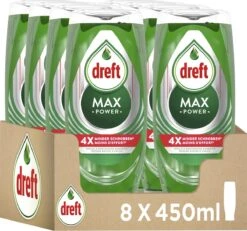 Dreft MaxPower - Vloeibaar Afwasmiddel - Voordeelverpakking 8 X 450 Ml -bol winkel 1200x1124 5