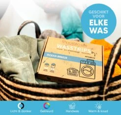 Wasmiddeldoekjes - Ocean Breeze Wasstrips 64 Wasbeurten – Wasmiddel Wasdoekjes - Natuurlijke Wasverzachter – Vegan – Zero Waste 2 Wasmiddeldoekjes - Ocean Breeze Wasstrips 64 Wasbeurten – Wasmiddel Wasdoekjes - Natuurlijke Wasverzachter – Vegan – Zero Waste -bol winkel 1200x1135 1