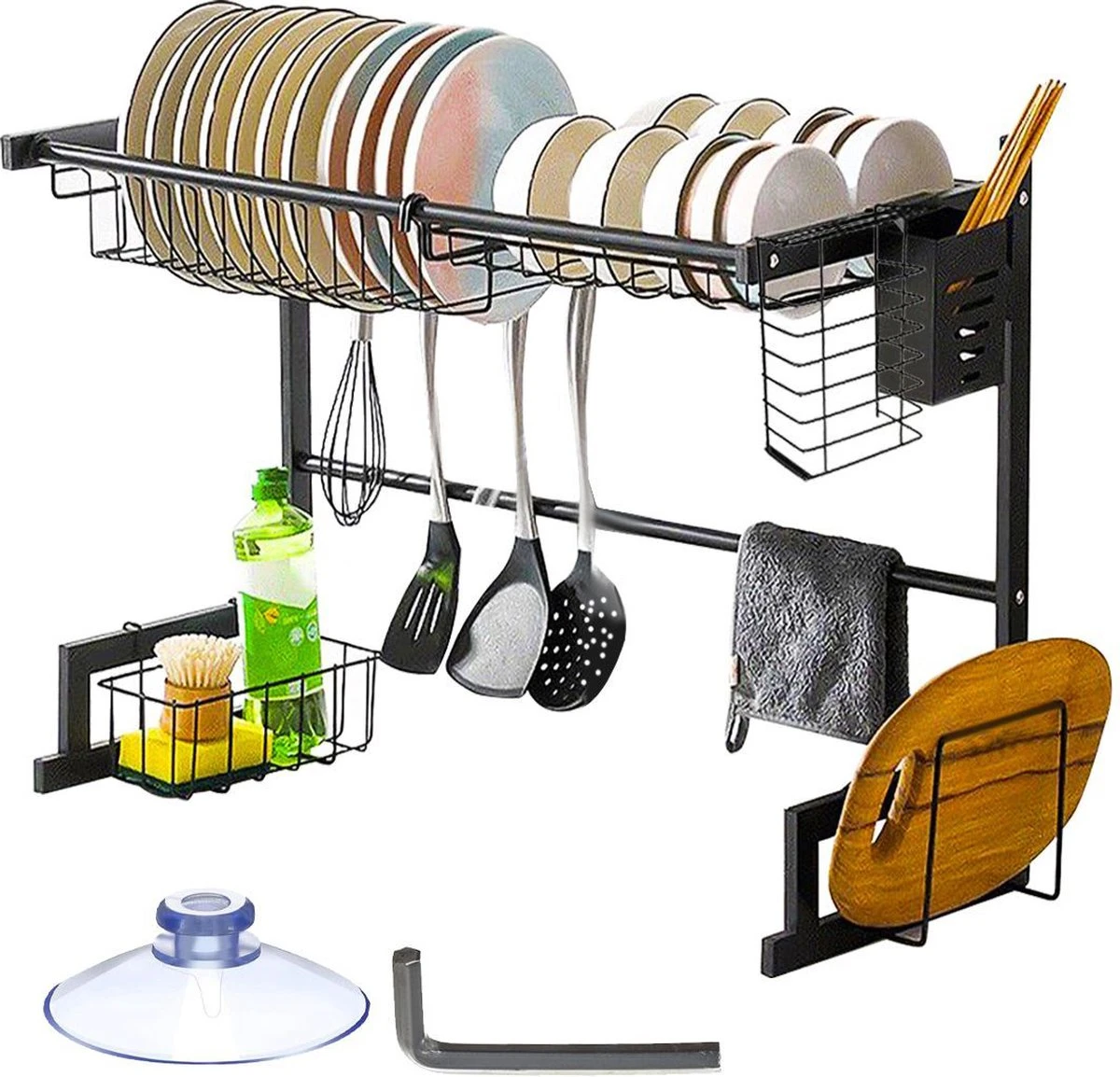 Afdruiprek droger Zwart voor bestek boven de gootsteen 65 cm x 29 cm x 52 cm Afdruiprek Droger Zwart Voor Bestek Boven De Gootsteen 65 Cm X 29 Cm X 52 Cm -bol winkel 1200x1154 3