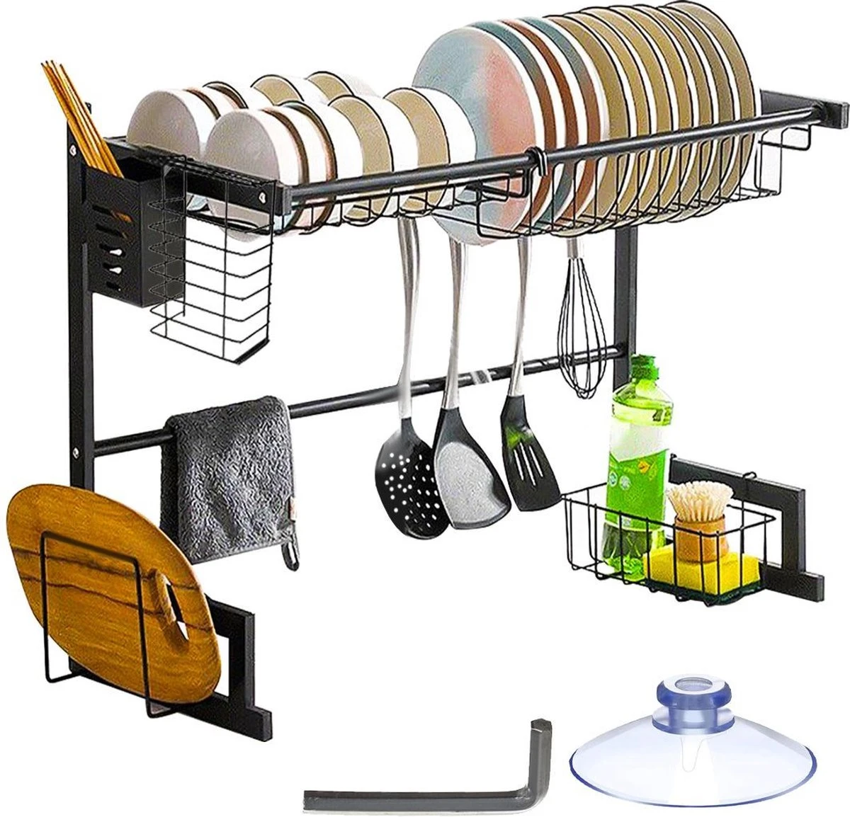 Afdruiprek droger Zwart voor bestek boven de gootsteen 65 cm x 29 cm x 52 cm Afdruiprek Droger Zwart Voor Bestek Boven De Gootsteen 65 Cm X 29 Cm X 52 Cm -bol winkel 1200x1154 4