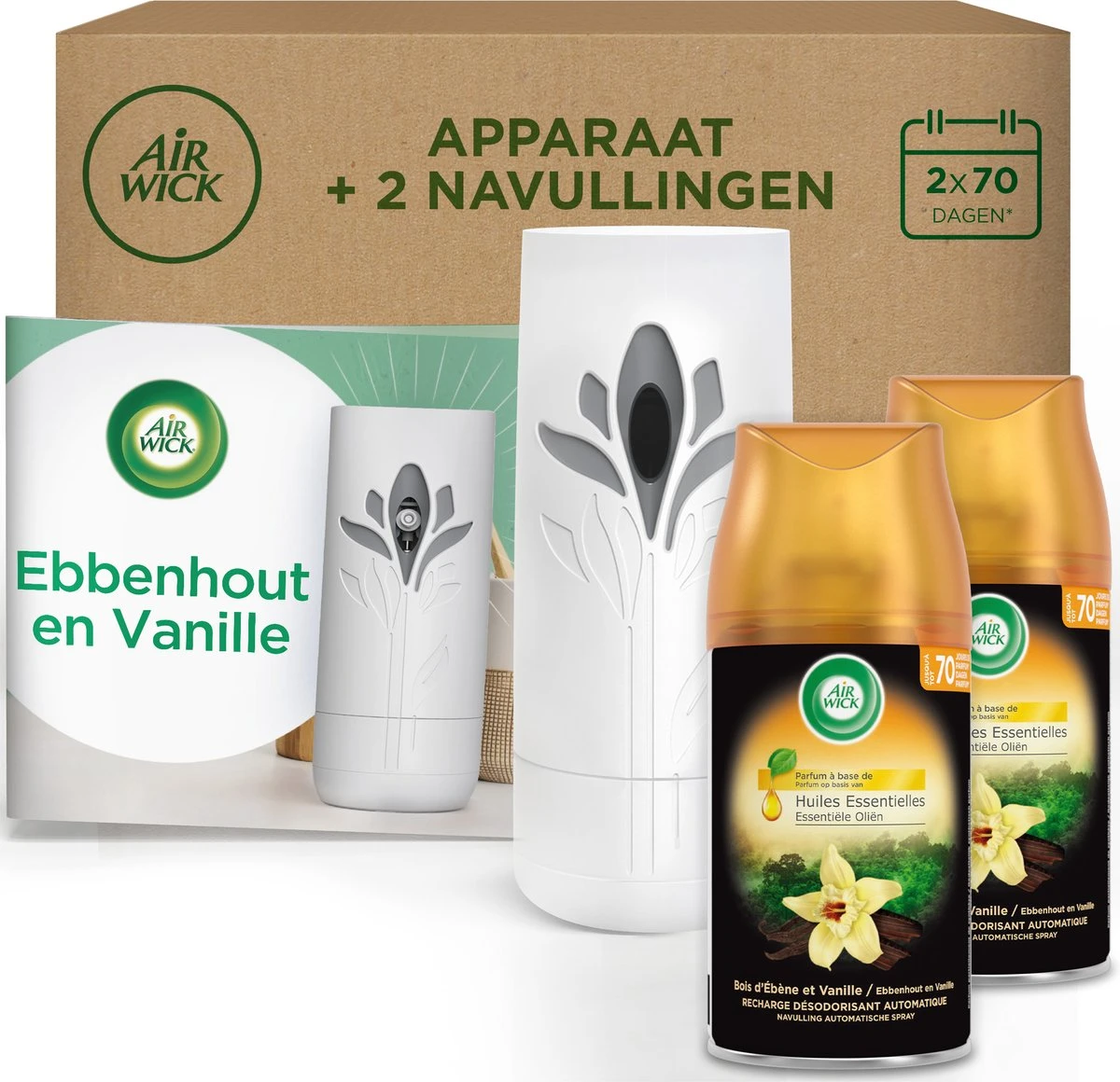 Air Wick Freshmatic Automatische Spray Luchtverfrisser - Ebbenhout & Vanille - 1 Apparaat + 2 Navullingen Air Wick Freshmatic Automatische Spray Luchtverfrisser - Ebbenhout & Vanille - 1 Apparaat + 2 Navullingen -bol winkel 1200x1160 17