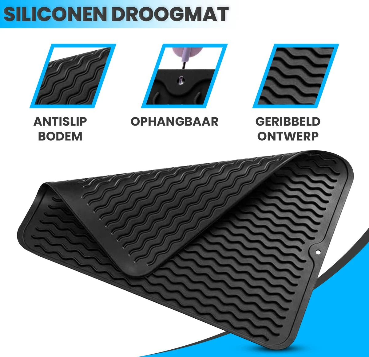 Bangosa Afdruipmat - Vaat Afwas Droogmat - Siliconen 50 x 40 Bangosa Afdruipmat - Vaat Afwas Droogmat - Siliconen 50 X 40 -bol winkel 1200x1163 3