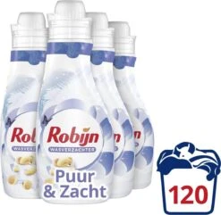 Robijn Puur & Zacht Wasverzachter - 4 X 30 Wasbeurten - Voordeelverpakking -bol winkel 1200x1171