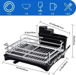 Doogo® Afdruiprek Met Bestekkorf En Lekbak Voor Keukenborden En Bestek Afdruiprek Met Draaibare Uitloop 3 Doogo® Afdruiprek Met Bestekkorf En Lekbak Voor Keukenborden En Bestek Afdruiprek Met Draaibare Uitloop -bol winkel 1200x1173 5