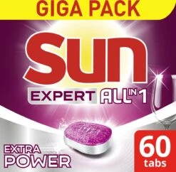SUN® Sun Expert All-in 1 Vaatwastabletten - 60 Tabletten - Voordeelverpakking 2 SUN® Sun Expert All-in 1 Vaatwastabletten - 60 Tabletten - Voordeelverpakking -bol winkel 1200x1174 5