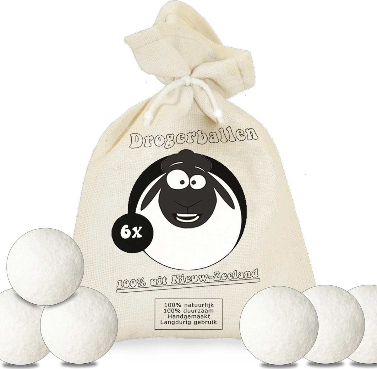 Drogerballen Wol XL 6 stuks - Duurzaam - Wasverzachter - Drogerbollen - Wasdrogerballen - Wasbollen Merkloos Drogerballen Wol XL 6 Stuks - Duurzaam - Wasverzachter - Drogerbollen - Wasdrogerballen - Wasbollen -bol winkel 1200x1175 4