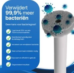 RevoBrush 28x Crystal Clean Foaming Pads Navulling - WC Borstel Met Houder Vrijstaand -bol winkel 1200x1184 20
