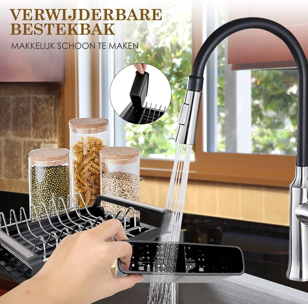 MIRI Afdruiprek – Afwasrek – Uitschuifbaar – Met Lekbak in Gootsteen – Afwas – Roestvrij Staal – Zwart MIRI Afdruiprek – Afwasrek – Uitschuifbaar – Met Lekbak In Gootsteen – Afwas – Roestvrij Staal – Zwart -bol winkel 1200x1185 2