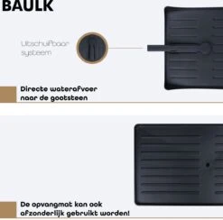 Baulk® - Afdruiprek - Afdruiprek Met Lekbak - Afwas - Droogrek Afwas - RVS - Bestekbak - Modern -bol winkel 1200x1185 4
