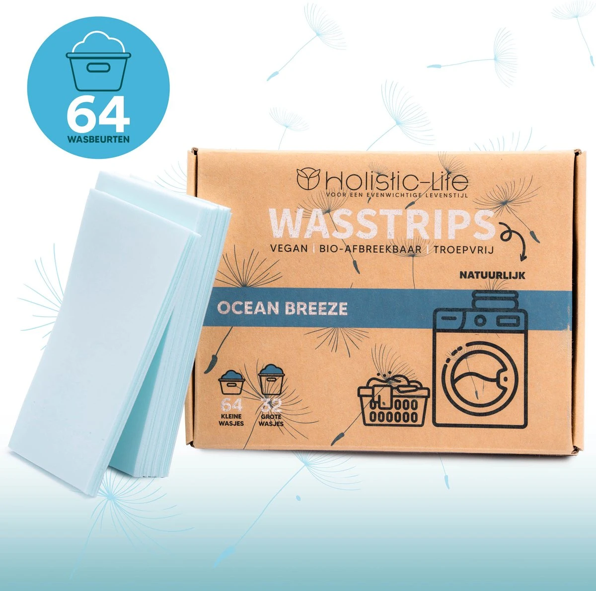 Wasmiddeldoekjes - Ocean Breeze Wasstrips 64 Wasbeurten – Wasmiddel Wasdoekjes - Natuurlijke Wasverzachter – Vegan – Zero Waste Wasmiddeldoekjes - Ocean Breeze Wasstrips 64 Wasbeurten – Wasmiddel Wasdoekjes - Natuurlijke Wasverzachter – Vegan – Zero Waste -bol winkel