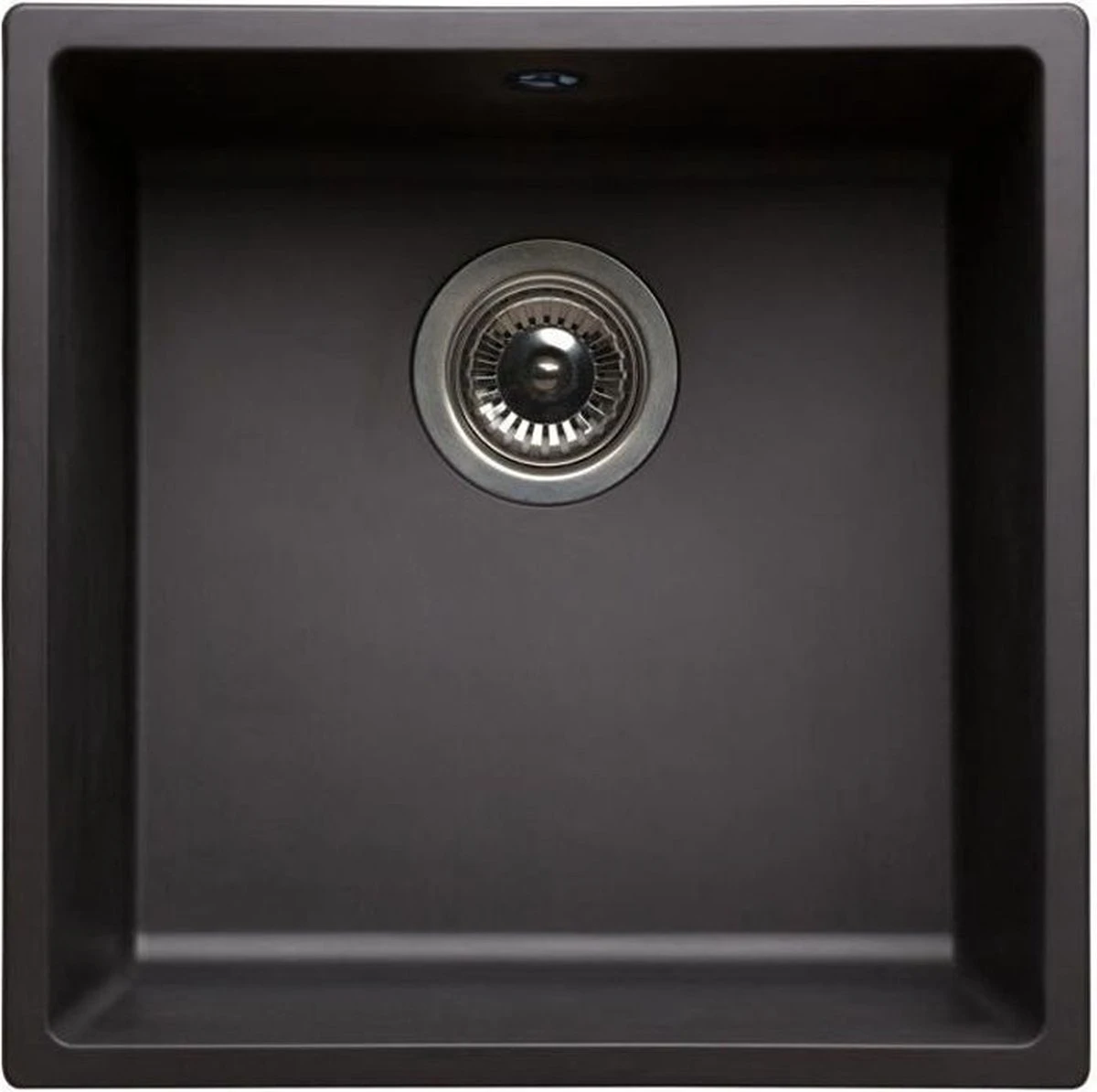 NORD INOX Ingebouwde gootsteen 1 kom + 1 manddrain zonder afdruiprek - Hars - 40 x 40 x 20 cm - Zwart NORD INOX Ingebouwde Gootsteen 1 Kom + 1 Manddrain Zonder Afdruiprek - Hars - 40 X 40 X 20 Cm - Zwart -bol winkel 1200x1194 11