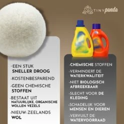Merkloos Droger Ballen XL 8 Stuks – Zero Waste Dryer Balls - Duurzaam – Wasverzachter – Herbruikbare Drogerballen – Droogt De Was Sneller – Tiny Panda -bol winkel 1200x1199 37