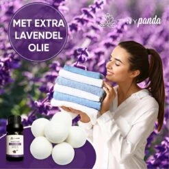 Merkloos Droger Ballen XL 6 Stuks Inclusief Lavendelolie – Zero Waste Dryer Balls - Duurzaam – Wasverzachter – Herbruikbare Drogerballen – Droogt De Was Sneller – Tiny Panda -bol winkel 1200x1200 1090