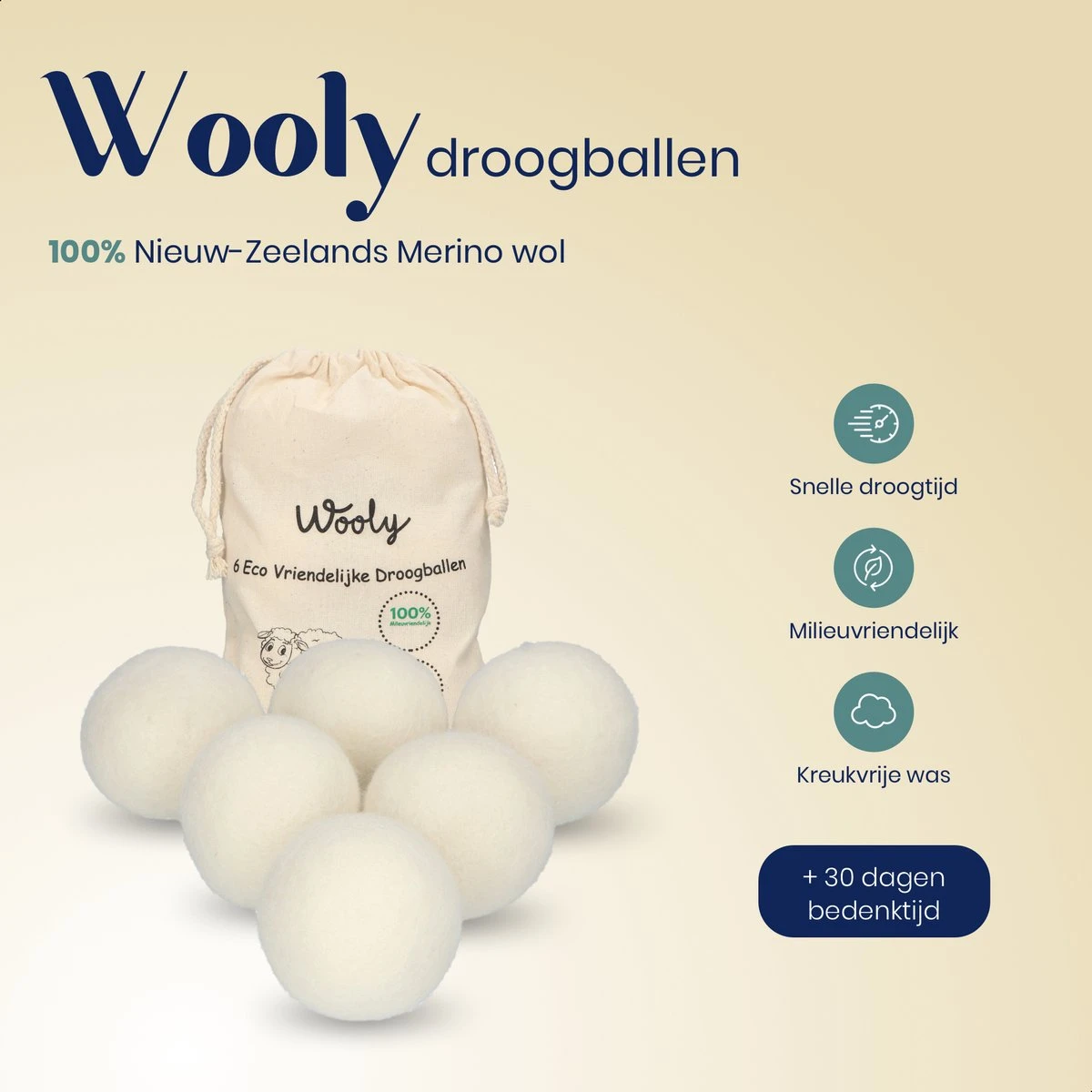 Wooly Drogerballen - 6 Wasdroger Ballen - Duurzaam - Wol - Herbruikbare Wasballen - Wasbol - Wasverzachter Wooly Drogerballen - 6 Wasdroger Ballen - Duurzaam - Wol - Herbruikbare Wasballen - Wasbol - Wasverzachter -bol winkel 1200x1200 1113