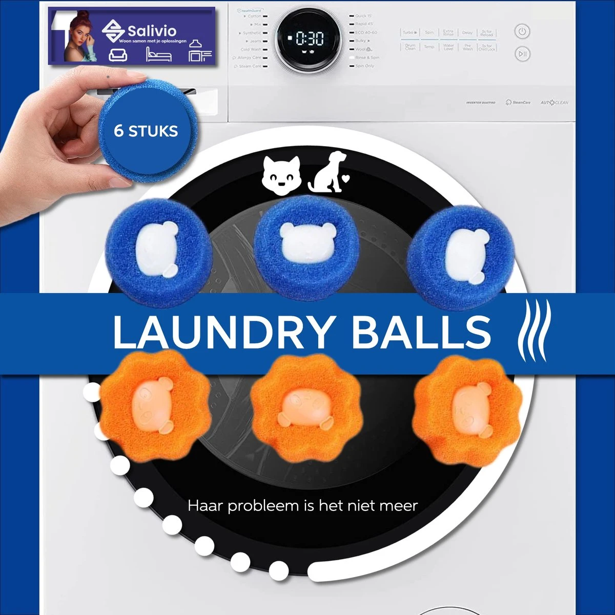 Salivio Laundryballs - 8x Wasbol Set - Huisdieren Haar Verwijderen - Wasbollen - Drogerballen - Energiebesparend - Wasverzachter - Milieuvriendelijk Wassen Salivio Laundryballs - 8x Wasbol Set - Huisdieren Haar Verwijderen - Wasbollen - Drogerballen - Energiebesparend - Wasverzachter - Milieuvriendelijk Wassen -bol winkel 1200x1200 1163
