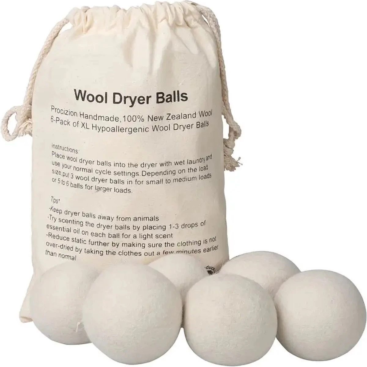 Wollen Drogerballen - Duurzaam & Milieuvriendelijk - Wasbol - Verkort Droogtijd - Droogballen - Hypoallergeen en Chemicaliënvrij - Bespaar op Energierekening - Wasdroger ballen - Wasbollen Wollen Drogerballen - Duurzaam & Milieuvriendelijk - Wasbol - Verkort Droogtijd - Droogballen - Hypoallergeen En Chemicaliënvrij - Bespaar Op Energierekening - Wasdroger Ballen - Wasbollen -bol winkel 1200x1200 1177