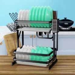 TammaT - Afdruiprek Met Lekbak 2 Laags – Inklapbaar - Afwasrek – Met 2 Lekbakken – Extra Accessories Voor Servies En Snijplanken - RVS - 38x35x26,5cm 4 TammaT - Afdruiprek Met Lekbak 2 Laags – Inklapbaar - Afwasrek – Met 2 Lekbakken – Extra Accessories Voor Servies En Snijplanken - RVS - 38x35x26,5cm -bol winkel 1200x1200 1366